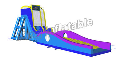 Crazing Fun Inflatable Fly Water Slide สำหรับผู้ใหญ่สีน้ำเงินและสีเหลือง