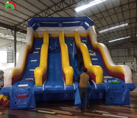 สไลด์แห้งอัดลม Outdoor Bouncy สไลด์น้ําอัดลมสําหรับสระว่ายน้ํา สไลด์อัดลมสําหรับสวนน้ํา