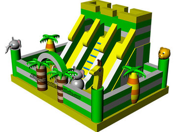 พีวีซีสัตว์พองปราสาท Bouncy เตียงเด็กสไลด์น้ำสไลด์