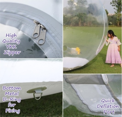 10FT หิมะบอลลอย 0.5 มม PVC เครื่องประดับคริสต์มาสต์ ใหญ่โปร่งใส หิมะบอลลอย Igloo Tent