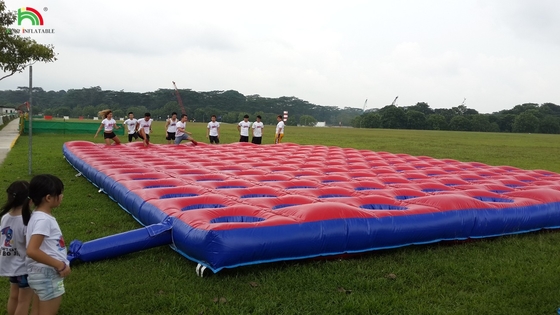 PVC Tarpaulin 5k โครงการอุปสรรคแบบอัดลม คอมโบ สไลด์ขนาดใหญ่ อินเตอร์เอคทีฟ Adult Inflatable Obstacle