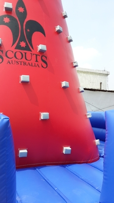 ยอดนิยมในกลางแจ้ง โทรศัพท์มือถือ สนุกสนานอากาศ การท้าทายเกมส์ Inflatable Climbing Tower Rock Climbing Wall for Kids Indoor