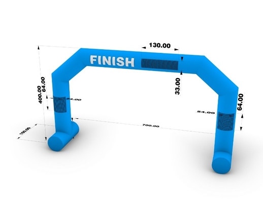 การประชาสัมพันธ์แบบ Custom Inflatable Arch เริ่มต้นภายนอก Inflatable Entrance Arch Marathon Race Line Archway
