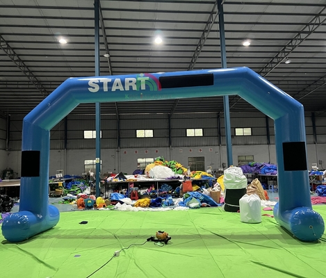 การประชาสัมพันธ์แบบ Custom Inflatable Arch เริ่มต้นภายนอก Inflatable Entrance Arch Marathon Race Line Archway