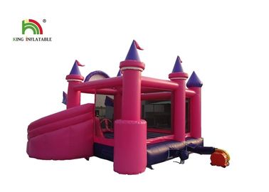 6m Inflatable Jumping Castle Bouncy มัลติคัลเลอร์ขนาดใหญ่พร้อม Curve Slide