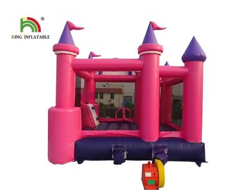 6m Inflatable Jumping Castle Bouncy มัลติคัลเลอร์ขนาดใหญ่พร้อม Curve Slide