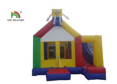 0.55 มิลลิเมตรพีวีซีสีเหลือง 20ft S Pongebob พรรคพอง Combo ปราสาทกระโดดสำหรับเด็ก