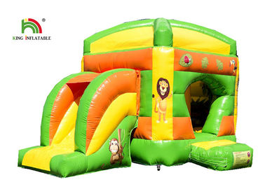 Kids Sport Lion Combo 4.2 x 4.7m Bouncer กระโดดพองที่มีการพิมพ์โลโก้สไลด์