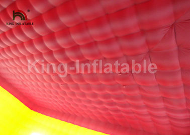 10 * 10 เมตรขนาดใหญ่สีแดงสีดำเต็นท์เหตุการณ์พองสารหน่วงไฟและกันน้ำ