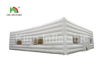 สีขาว 11X6 เมตรเต็นท์ลูกบาศก์พองสำหรับเช่า / โฆษณาบูธพอง