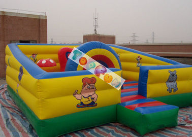 Kids Play Games Inflatable Playground / Fun City ขนาด 0.45 มม. - 0.55 มม. ผ้าใบกันน้ำพีวีซี