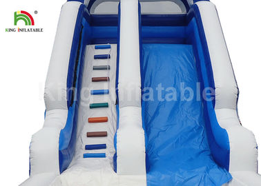 เองสีขาว 6 * 4m ใหญ่สไลด์น้ำทำให้พองสระว่ายน้ำเพื่อการพาณิชย์