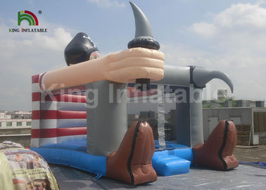 PVC Pirate Theme ปราสาทกระโดดพองโกหก 4 X 3m กลางแจ้งสีเทา