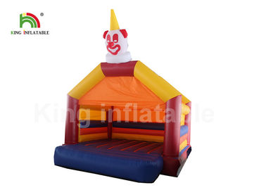4 * 4 เมตรสีส้มเชิงพาณิชย์ตัวตลกปราสาทกระโดดพองสำหรับงานเลี้ยงและเหตุการณ์
