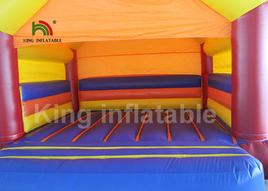 4 * 4 เมตรสีส้มเชิงพาณิชย์ตัวตลกปราสาทกระโดดพองสำหรับงานเลี้ยงและเหตุการณ์