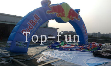 12m Span by 4m High Oxford Fabric Inflatable Arch สำหรับโปรโมชั่นสำหรับการโฆษณา Red Bull