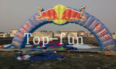 12m Span by 4m High Oxford Fabric Inflatable Arch สำหรับโปรโมชั่นสำหรับการโฆษณา Red Bull