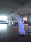 สีขาว Inflatable Arch Wiht LED ไฟกลางคืนขาย / ซุ้มประตูทางเข้าพองด้วยหลอด LED