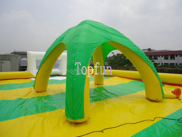 ที่มีสีสันพองเหตุการณ์แต่งงานกรีนบีชบ้านเต็นท์ 0.6 มิลลิเมตรพีวีซีผ้าใบกันน้ำ