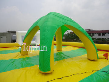 ที่มีสีสันพองเหตุการณ์แต่งงานกรีนบีชบ้านเต็นท์ 0.6 มิลลิเมตรพีวีซีผ้าใบกันน้ำ
