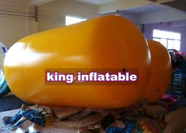 2m Dia หรือสีเหลืองที่กำหนดเองของเล่นน้ำทำให้พอง / พีวีซีกระบอก Blob สวนน้ำใช้