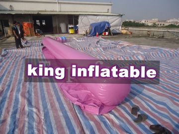 พีวีซีสีม่วง / น้ำเงิน 0.9 มม. PVC Inflatable Big Air Slide / Circle / Blob เพื่อความสนุกทางน้ำ