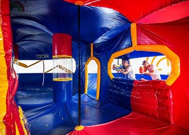 IPS น้ำเงินแดง Battle Battle สนามกีฬา Inflatable Battle เกมกีฬาด้วยการพิมพ์ดิจิตอล