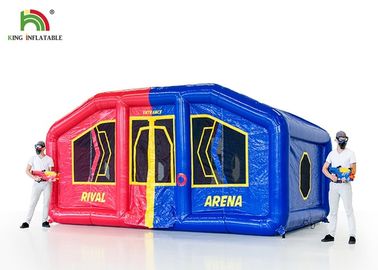 IPS น้ำเงินแดง Battle Battle สนามกีฬา Inflatable Battle เกมกีฬาด้วยการพิมพ์ดิจิตอล