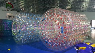 ที่กำหนดเองกลางแจ้งพองเดินบนลูกบอลน้ำ PVC / TPU กลิ้งของเล่นสำหรับสวนน้ำ