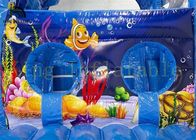สีสัน Sea World Kids ในร่มของเล่นหลักสูตรอุปสรรคทำให้พองด้วยวัสดุพีวีซีสารหน่วงไฟ