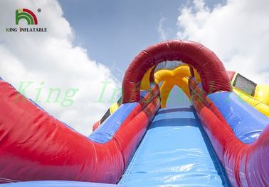 ทริปเปิลเลน Volcano PVC Inflatable Dry Slide พร้อมรับประกัน 24 เดือน