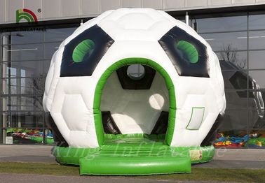 หลากสีฟุตบอลระเบิดบ้าน Bouncy ทนทาน 0.55 มม. PVC วัสดุผ้าใบกันน้ำ