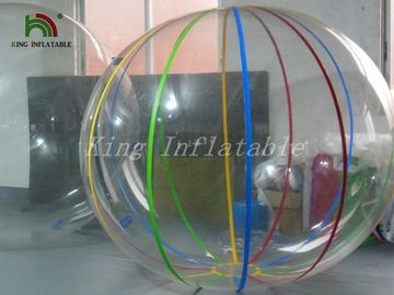1.0 มม. PVC โปร่งใสเดินบนลูกบอลน้ำทำให้พองกับสายสีน้ำเงิน