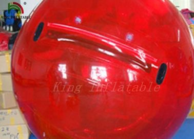 สีแดง 0.8 มม. PVC / PTU 2 ม. เส้นผ่าศูนย์กลางพองเดินบนลูกบอลน้ำกับการพิมพ์