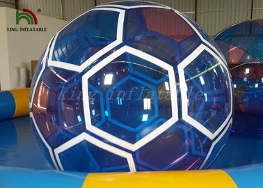 ลูกบอลฟุตบอลพองลม PVC / PTU ขนาด 1.0 มม. ระเบิดขึ้นเดินบนลูกบอลน้ำ
