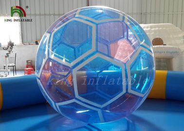 ลูกบอลฟุตบอลพองลม PVC / PTU ขนาด 1.0 มม. ระเบิดขึ้นเดินบนลูกบอลน้ำ