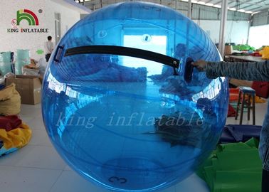 ลูกบอลเดินน้ำใสสีเขียวหรือน้ำเงินลูกบอลน้ำทำให้พองโดย PVC / PTU