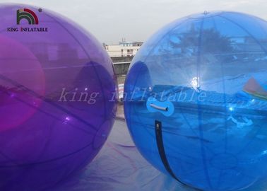 ทนทานสีสันพองเดินบนลูกบอลน้ำ 2 เมตร Dia 1.0 มม. PVC กันน้ำสำหรับเช่า