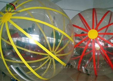 สีสัน PVC / TPU พองเดินบนลูกบอลน้ำเส้นผ่าศูนย์กลาง 2 เมตรสำหรับรายการน้ำ