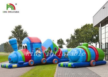 ผ้าใบกันน้ำสีสันสดใสระเบิดอุโมงค์รถไฟเด็กเล่นสนามเด็กเล่น