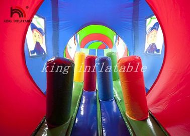 ผ้าใบกันน้ำสีสันสดใสระเบิดอุโมงค์รถไฟเด็กเล่นสนามเด็กเล่น