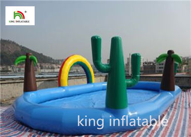 จังเกิ้ลว่ายน้ำทำให้พองสระว่ายน้ำรูปไข่ Ranibow สำหรับ PVC กลางแจ้ง