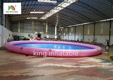 เส้นผ่าศูนย์กลาง 18 ม. รอบสระว่ายน้ำทำให้พองพร้อม PVC พิมพ์สัตว์
