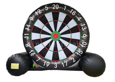 5 เมตร * 4 เมตรเครื่องเกมฟุตบอลพองลมสีดำสำหรับฝึกอบรมผู้เล่น UL EN71
