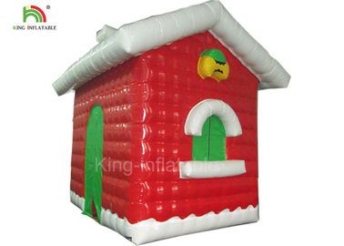 บ้านเป่าลมสีแดงคริสต์มาสสำหรับตกแต่งเทศกาลรับประกันหนึ่งปี