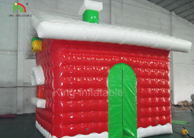 บ้านเป่าลมสีแดงคริสต์มาสสำหรับตกแต่งเทศกาลรับประกันหนึ่งปี