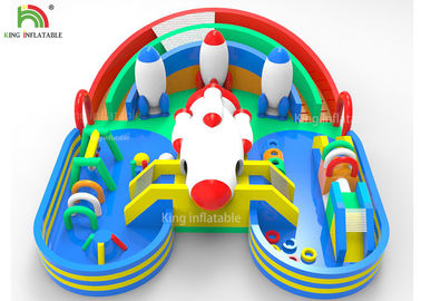 Child Inflatable Park Spacecraft Theme Park เพื่อความสนุกในเชิงพาณิชย์ให้เช่า