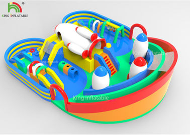 Child Inflatable Park Spacecraft Theme Park เพื่อความสนุกในเชิงพาณิชย์ให้เช่า