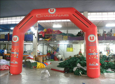 โลโก้พิมพ์ Oxford Fabric Inflatable Arches สำหรับการแข่งรถหรือการโฆษณากันน้ำ