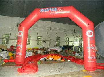 โลโก้พิมพ์ Oxford Fabric Inflatable Arches สำหรับการแข่งรถหรือการโฆษณากันน้ำ